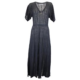 Rachel Comey „Ronin“ Maxikleid aus marineblauem Leinen Blau Marineblau