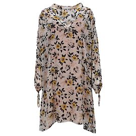 Robe Escada à manches longues en soie à imprimé floral Autre