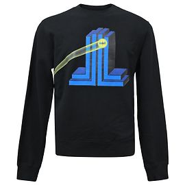 Lanvin x DC Comics Batman-Sweatshirt aus schwarzer Baumwolle.  Schwarz