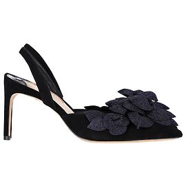 Sophia Webster Jumbo Lilico Pumps in Black Suede  Black