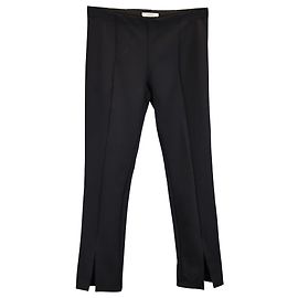 Pantalones pitillo con abertura en la parte delantera de nailon negro Thilde de The Row Negro