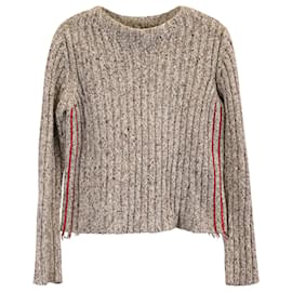 The row Der gerippte Pullover Row aus beigem Kaschmir Beige