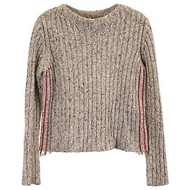The row Le pull côtelé Row en cachemire beige Beige