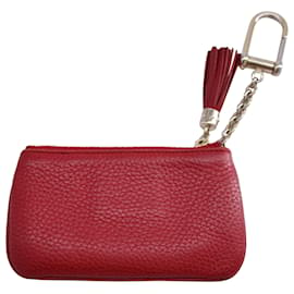 Gucci-Porte-monnaie Gucci Soho Key Case en cuir rouge-Rouge