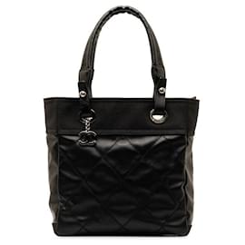 Chanel-Chanel Paris Biarritz PM Tote Bag  Canvas Handbag A34208 in excellent condition-Other