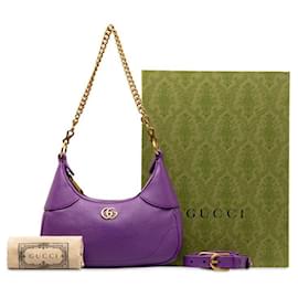 Gucci-Gucci Aphrodite Small Chain Shoulder Bag Leather Shoulder Bag 731817 in excellent condition-Purple