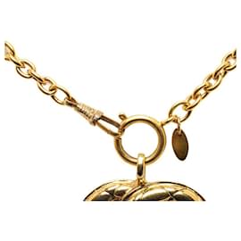 Chanel-Chanel Vintage Coco Mark Gold Plated Necklace in Very Good Condition-Golden