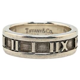 Tiffany & Co-Tiffany & Co Silver Atlas Band  Metal Ring in Good condition-Other