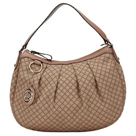 Gucci-Gucci Diamante Canvas Sukey Handbag  Canvas Shoulder Bag 232955 in good condition-Other