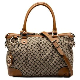 Gucci-Gucci Diamante Canvas Sukey Handbag  Canvas Handbag 247902 in good condition-Other