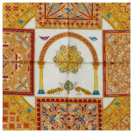 Hermès-HERMES CARRE 90 Ciels Byzantins Silk Scarf  Canvas Scarf in Excellent condition-Other