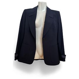 Fendi Navy Blue Wool Pantsuit Navy blue