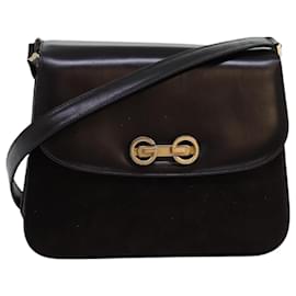 Gucci-GUCCI Shoulder Bag Suede Leather Brown Auth ep4243-Brown
