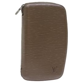 Louis Vuitton-LOUIS VUITTON Epi Agenda Geod Wallet Gray pepper M6387C LV Auth 76902-Brown,Other