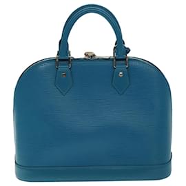 Louis Vuitton-LOUIS VUITTON Epi Alma PM Hand Bag Blue Cyan M40624 LV Auth 77321A-Blue,Other