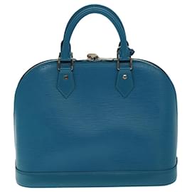 Louis Vuitton-LOUIS VUITTON Epi Alma PM Handtasche Blau Cyan M40624 LV Auth 77321EIN-Blau,Andere