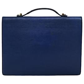 Louis Vuitton-LOUIS VUITTON Epi Porte Documents Bandouliere Bag Toledo Blue LV Auth 76864-Other