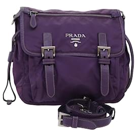 Prada-PRADA Shoulder Bag Nylon Purple Auth yk12728-Purple