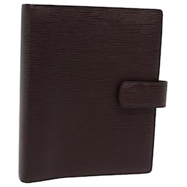 Louis Vuitton-LOUIS VUITTON Epi Agenda GM Day Planner Cover Mocha Brown R2006D LV Auth 76911-Brown,Other