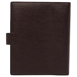 Louis Vuitton-LOUIS VUITTON Epi Agenda GM Day Planner Cover Mocha Brown R2006D LV Auth 76911-Brown,Other