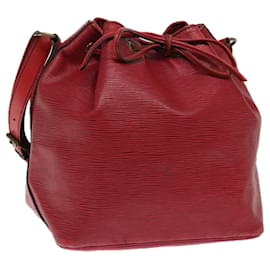 Louis Vuitton-LOUIS VUITTON Epi Petit Noe Shoulder Bag Red M44107 LV Auth 77074-Red