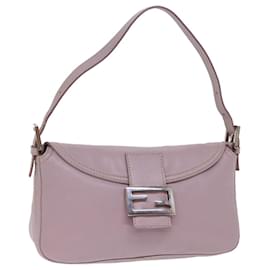 Fendi-FENDI Mamma Baguette Sac à bandoulière Cuir Rose Auth yk12859UNE-Rose