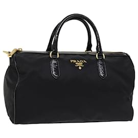 Prada-PRADA Hand Bag Nylon Black Auth yk12896-Black