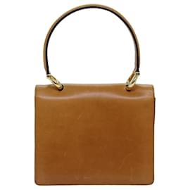 Céline-CELINE Hand Bag Leather Brown Auth 77330-Brown