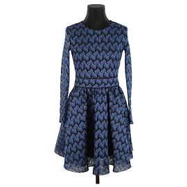 Maje Kleid mit Spitze Blau