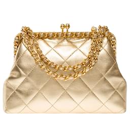 Chanel-CHANEL Bag in Golden Leather - 101986-Golden