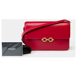 Yves Saint Laurent-Sac YVES SAINT LAURENT en Cuir Rouge - 101980-Rouge