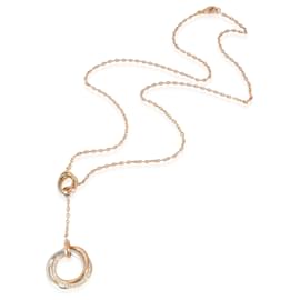 Cartier-Cartier Trinity Lariat Collier de diamants en 18K 3 Ton or 0.23 ctw-Autre