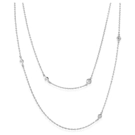 Tiffany & Co-TIFFANY & CO. Elsa Peretti Diamonds By The Yard Sprinkle Necklace 0.51 ctw-Other
