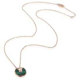 Cartier-Cartier Amulette de Cartier Malachite Necklace in 18k Rose Gold 0.02 ctw-Other