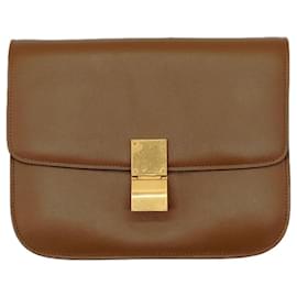 Céline-Celine Classic Box Teen Shoulder Bag-Brown