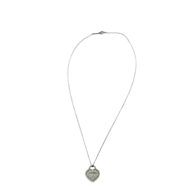 Tiffany & Co-TIFFANY & CO. Full Heart Pendant Necklace-Silvery