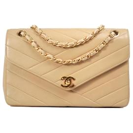 Chanel-CHANEL  Handbags T.  leather-Beige