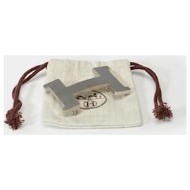 Hermès-HERMES accessory Buckle only / Belt buckle in Silver Metal - 101969-Silvery