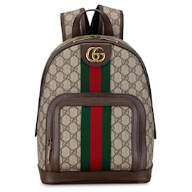 Gucci-Beige Gucci Small GG Supreme Ophidia Backpack-Beige