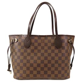 Louis Vuitton-Brown Louis Vuitton Damier Ebene Neverfull PM Tote Bag-Brown