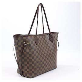 Louis Vuitton-Louis Vuitton Damier Ebene Neverfull MM Shoulder Bag N51105-Brown