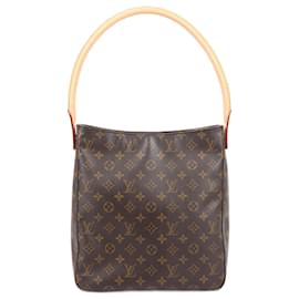 Louis Vuitton-Louis Vuitton Monogram Canvas Looping GM Shoulder Bag M51145-Brown