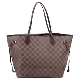 Louis Vuitton-Louis Vuitton Damier Ebene Neverfull MM Shoulder Bag N51105-Brown