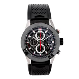 Tag Heuer-Tag Heuer Carrera Car2A1Z-0 WKW3609 SS/Rubber AT Skeleton-Face 45mm-Black