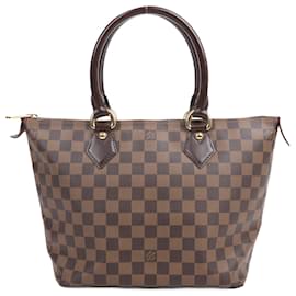 Louis Vuitton-Louis Vuitton Damier Ebene Saleya PM Handbag N51183-Brown