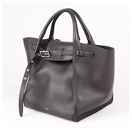 Céline-CELINE Smooth Calfskin Small Big Bag 2way Handbag in Brown-Brown