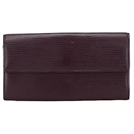 Louis Vuitton-Louis Vuitton Portefeuille Sarah Leather Long Wallet M6374K en bon état-Violet
