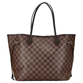 Louis Vuitton-Louis Vuitton Neverfull MM Canvas Tote Bag N51105 in good condition-Brown