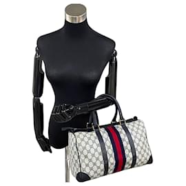 Gucci-Gucci GG Canvas Sherry Line Vintage Handbag Canvas Handbag  in Good condition-Other