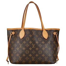 Louis Vuitton-Louis Vuitton Neverfull PM Canvas Tote Bag M40155 in fair condition-Brown
